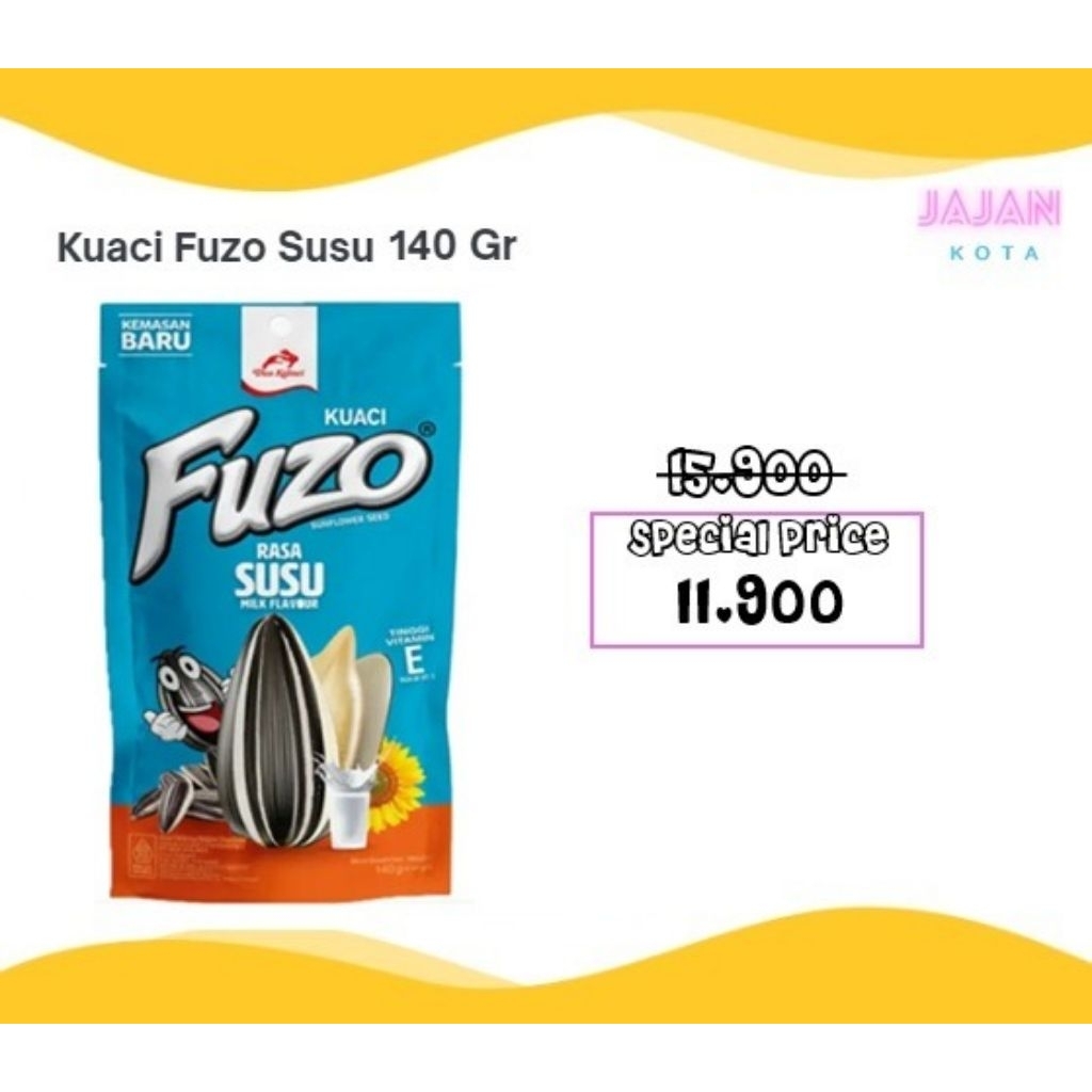Dua Kelinci Kuaci FUZO Susu 150 gram / 140 gram