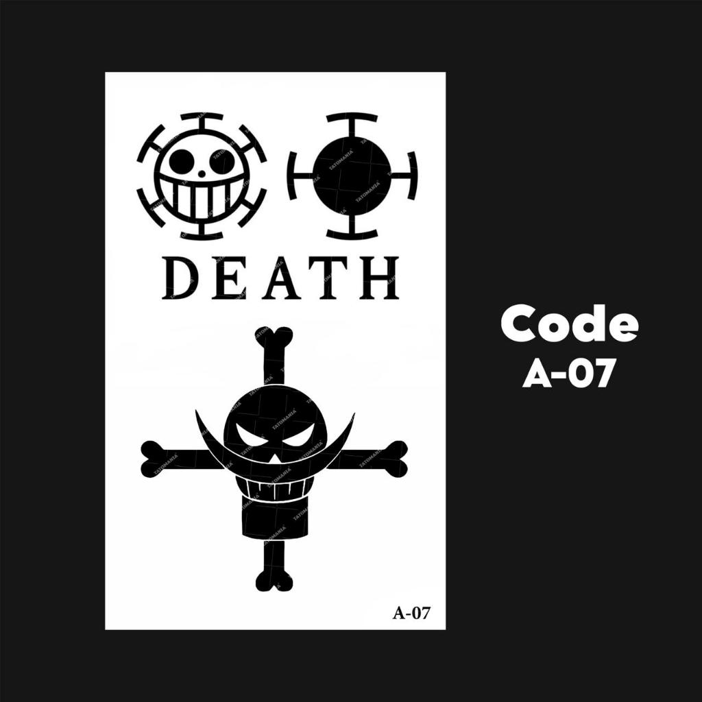 TATOMANIA-Sticker tattoo temporary semi permanent motif animasi One Piece A-07