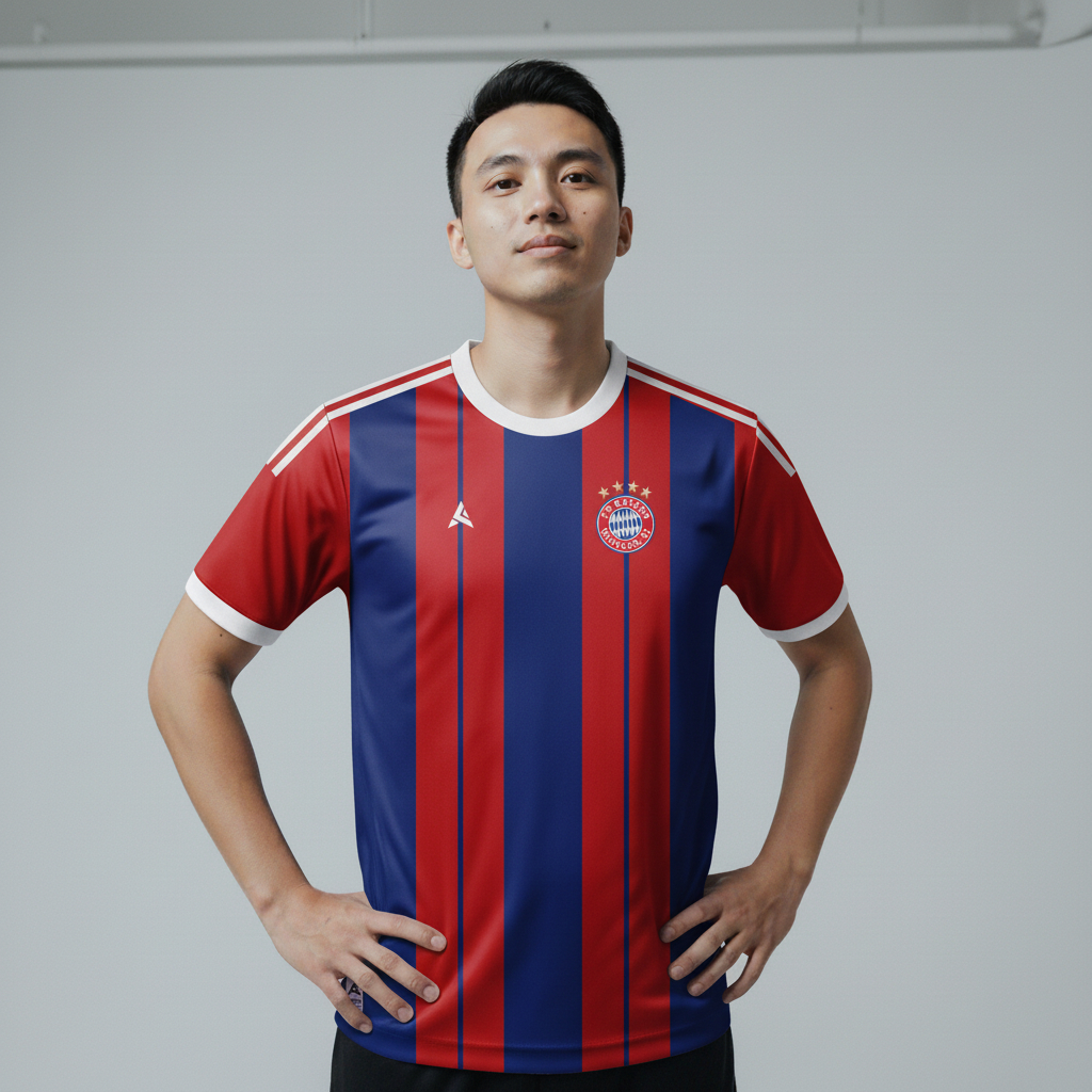 ATHLETIC SPORTWEAR - Jersey Vintage Bola Fantasy Bayern Muchen Home 2014-15 Fullprinting Casual - At