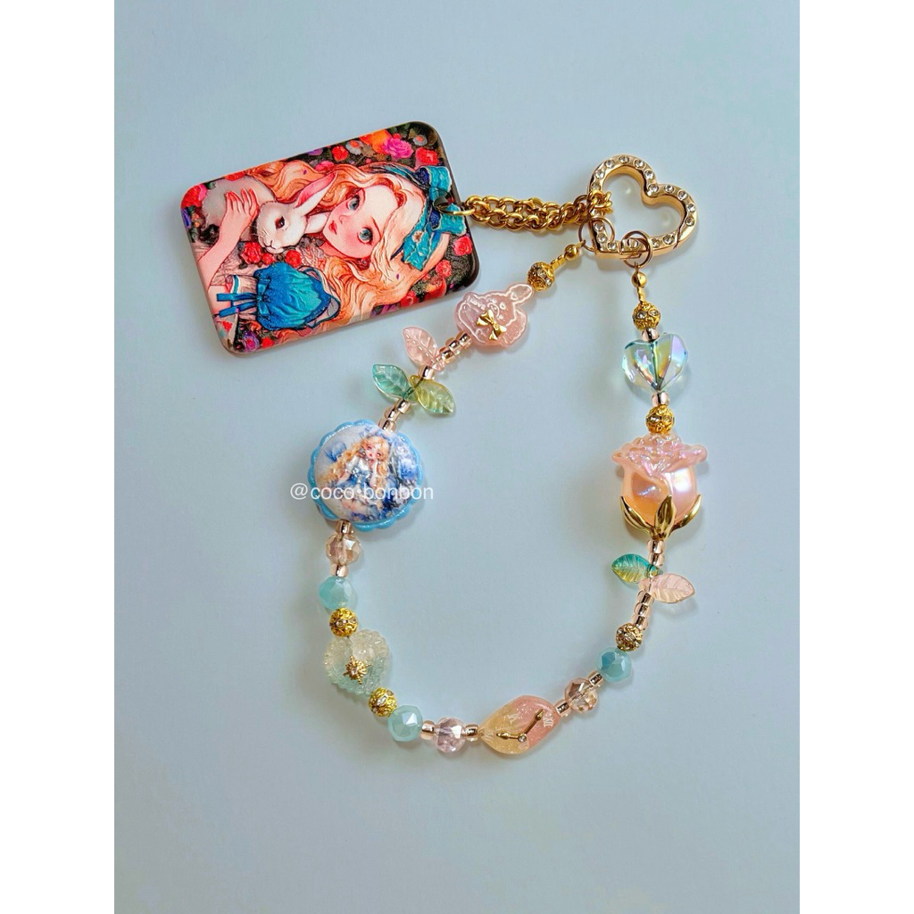 Alice in Winter Wonderland phone charm / Alice in Wonderland bag charm / Bag Charm Aesthetic / Phone