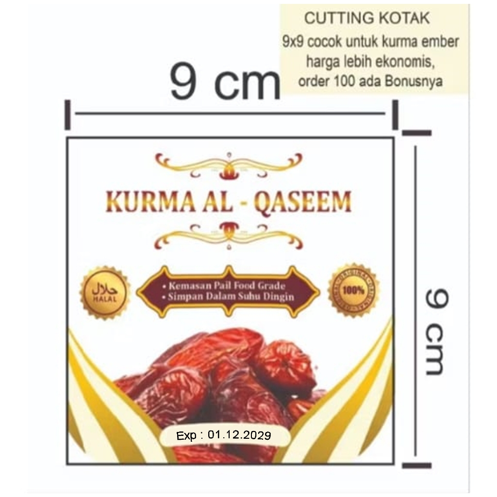 STICKER KURMA / STICKER KURMA SUKARI / LABEL KURMA / BEST SELLER //STIKER KURMA/RAMADAN/RAMADHAN.