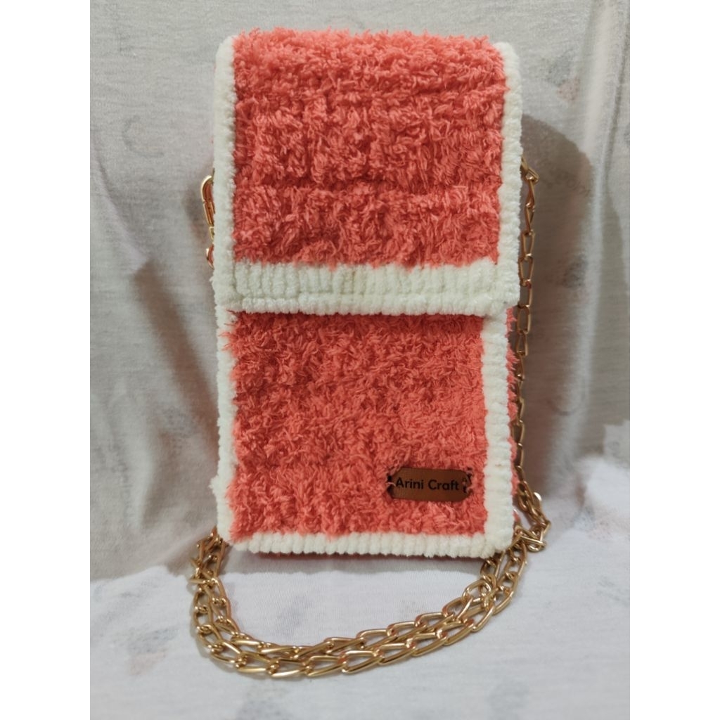 phone bag polos rajut kanvas