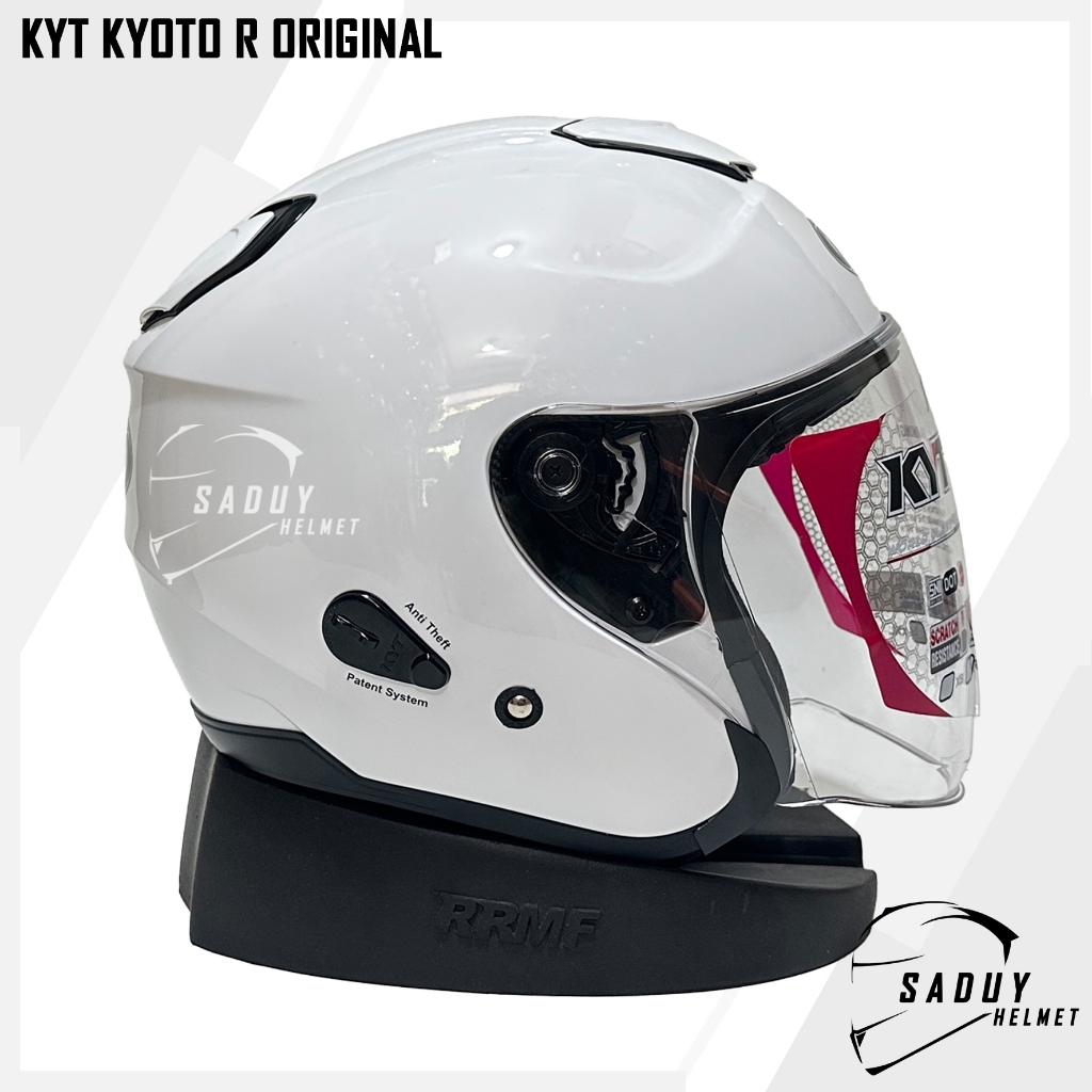 HELM KYT KYOTO SOLID PUTIH - WHITE ORIGINAL