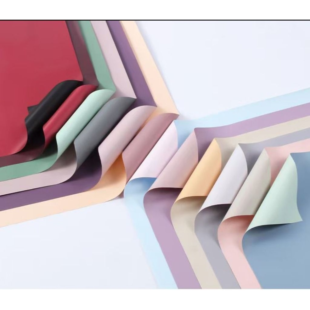 (5lembar) Kertas Buket 2 warna/Wrapping paper 2 colour flower