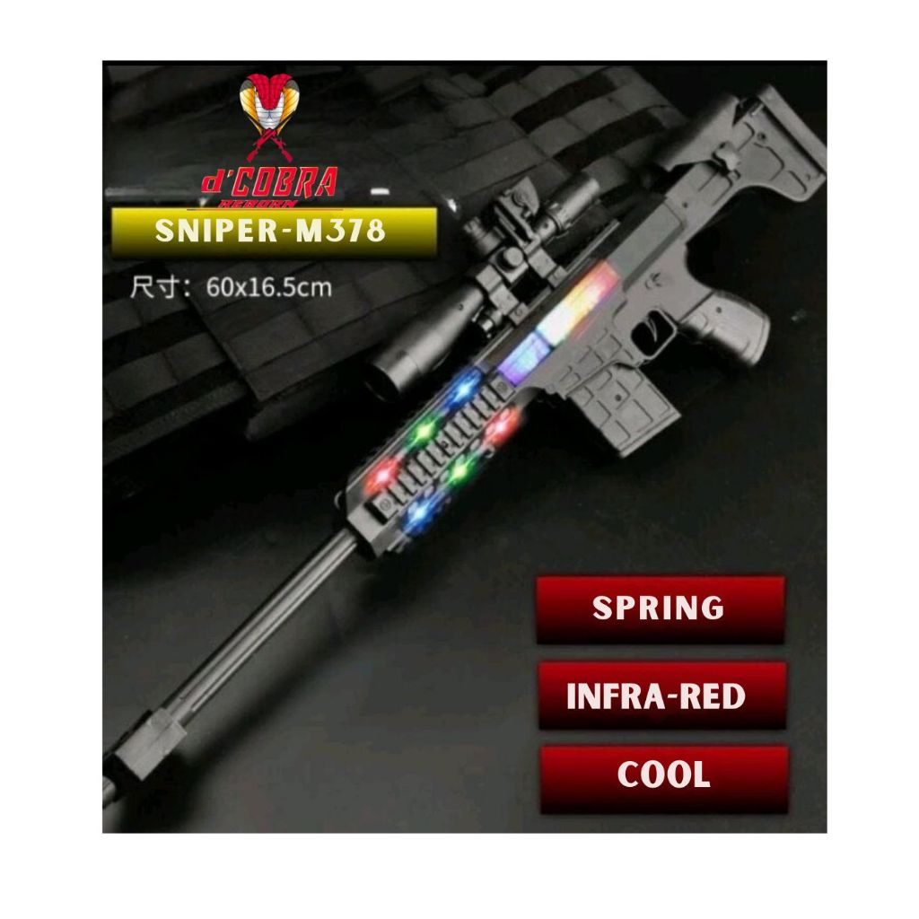 Mainan Dcobra Sniper M378i Mainan Pistol Senjata Senapan Infrared Gun m-378