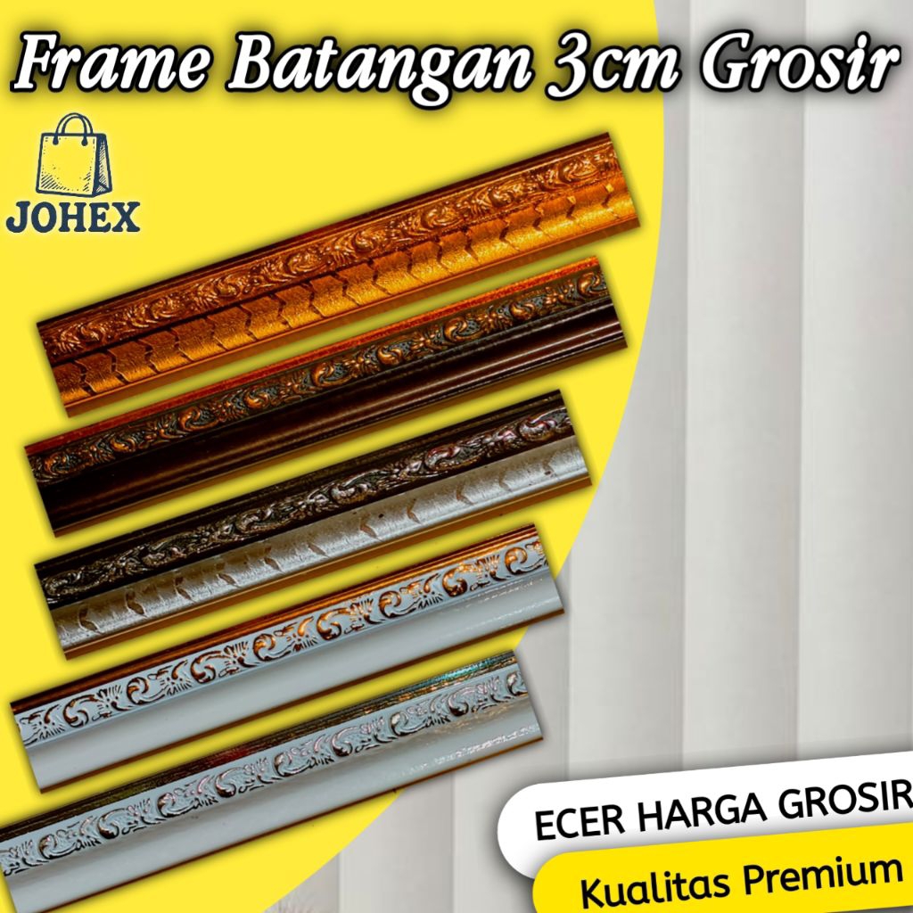 figura batangan 3cm panjang 75cm / lis plafon / figura 3d / lis pvc