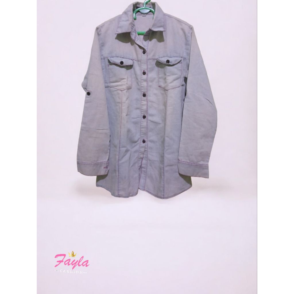 Kemeja Wanita Warna Biru Langit