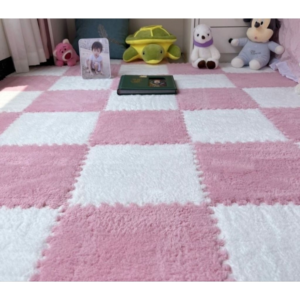 karpet puzzle bulu (Evamat)