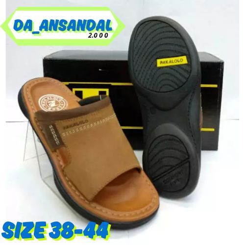 Sandal Kulit Pria Pakalolo N0873 - Black