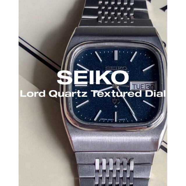 SEIKO LORD QUARTZ BLUE TEXTURED DIAL TV SHAPE