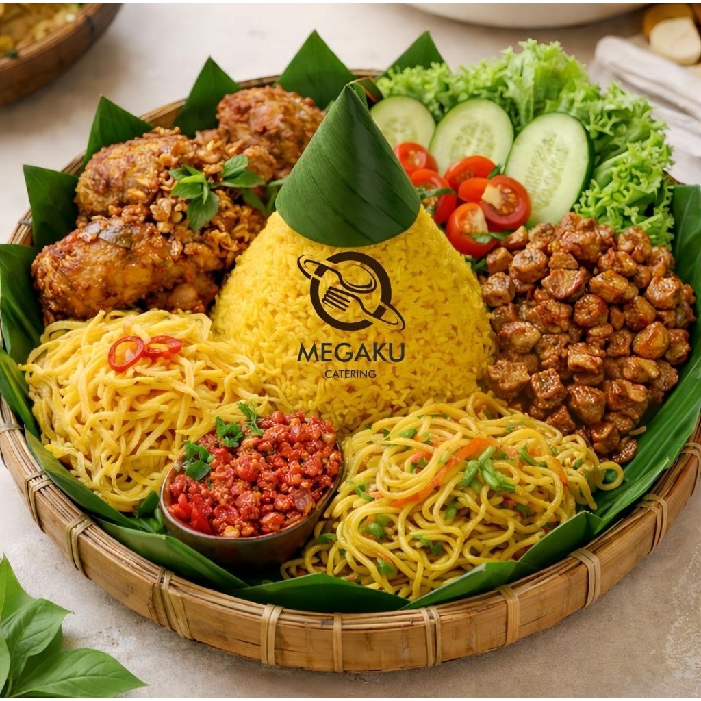 Tumpeng Mini Megaku - Nasi Tumpeng Bandung Hemat Praktis dan Lengkap