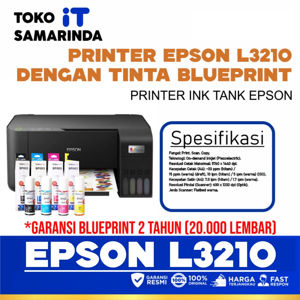 Epson Printer L3210 Tinta Blueprint