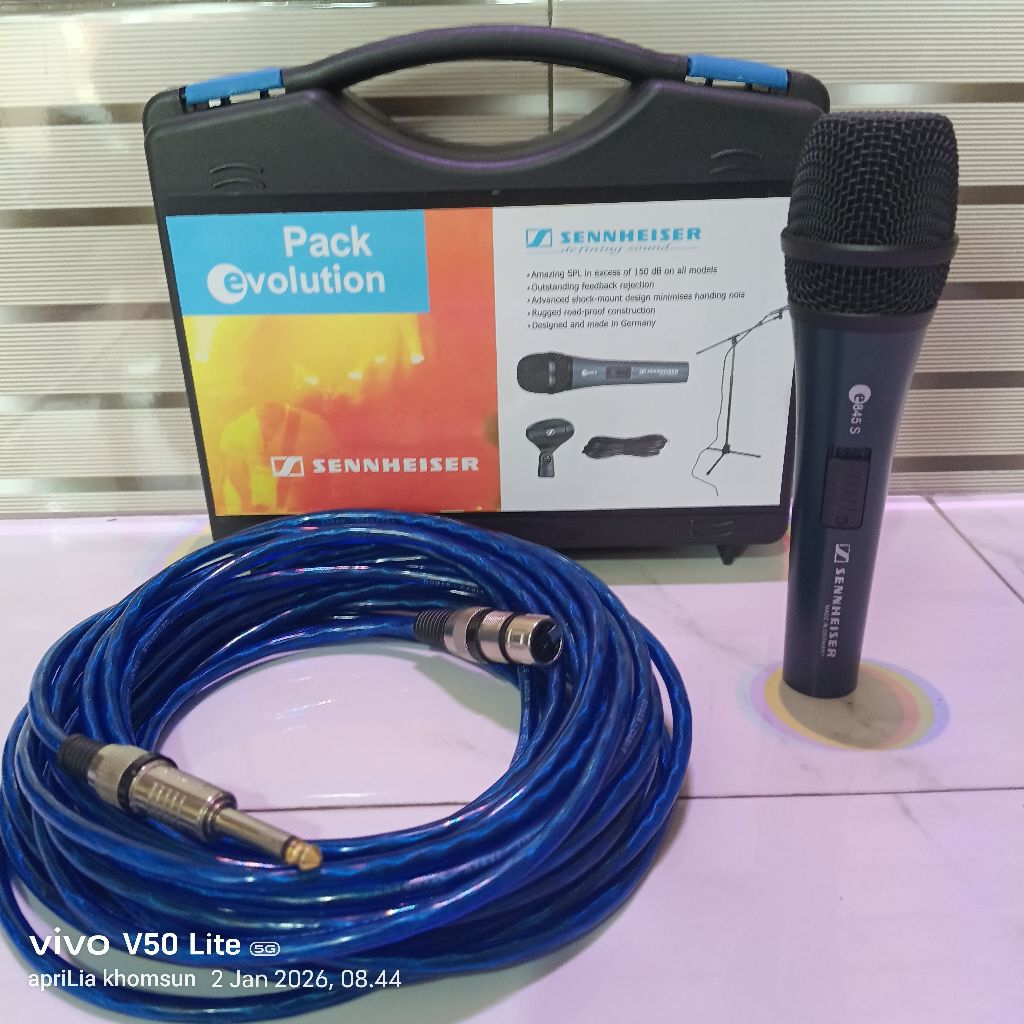 MIK SENNHEISER (KOPER BESAR) KABEL 10 METER, MIK FUUL BESI, MIK VOCAL