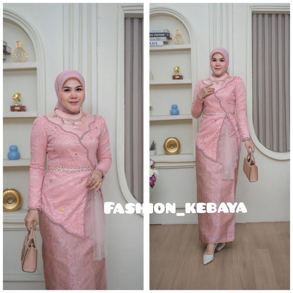 kebaya brukat shilla bali mix payet kebaya kondangan/tunangan dan lainnya