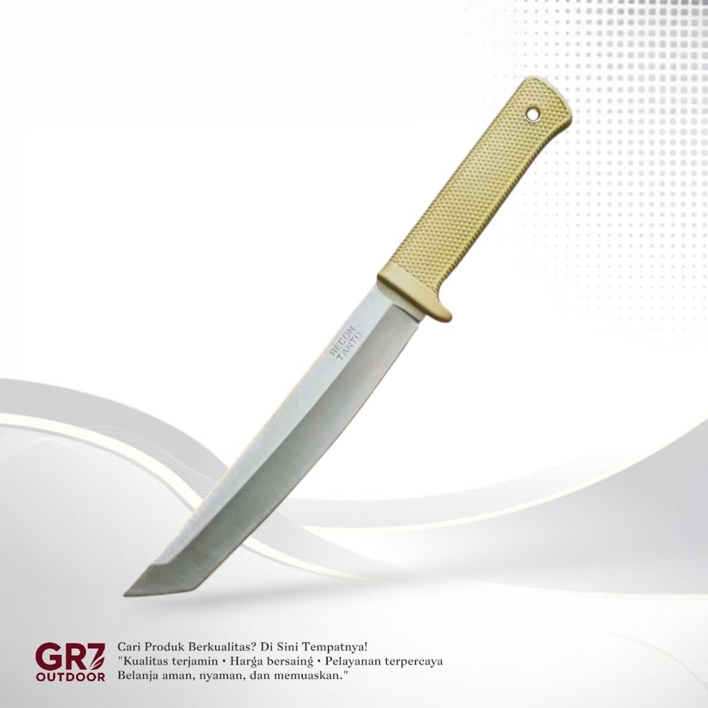 Pisau Survival Outdoor Tanto Recon SK5 Cold Steel Brown Include Sarung Ergonomis
