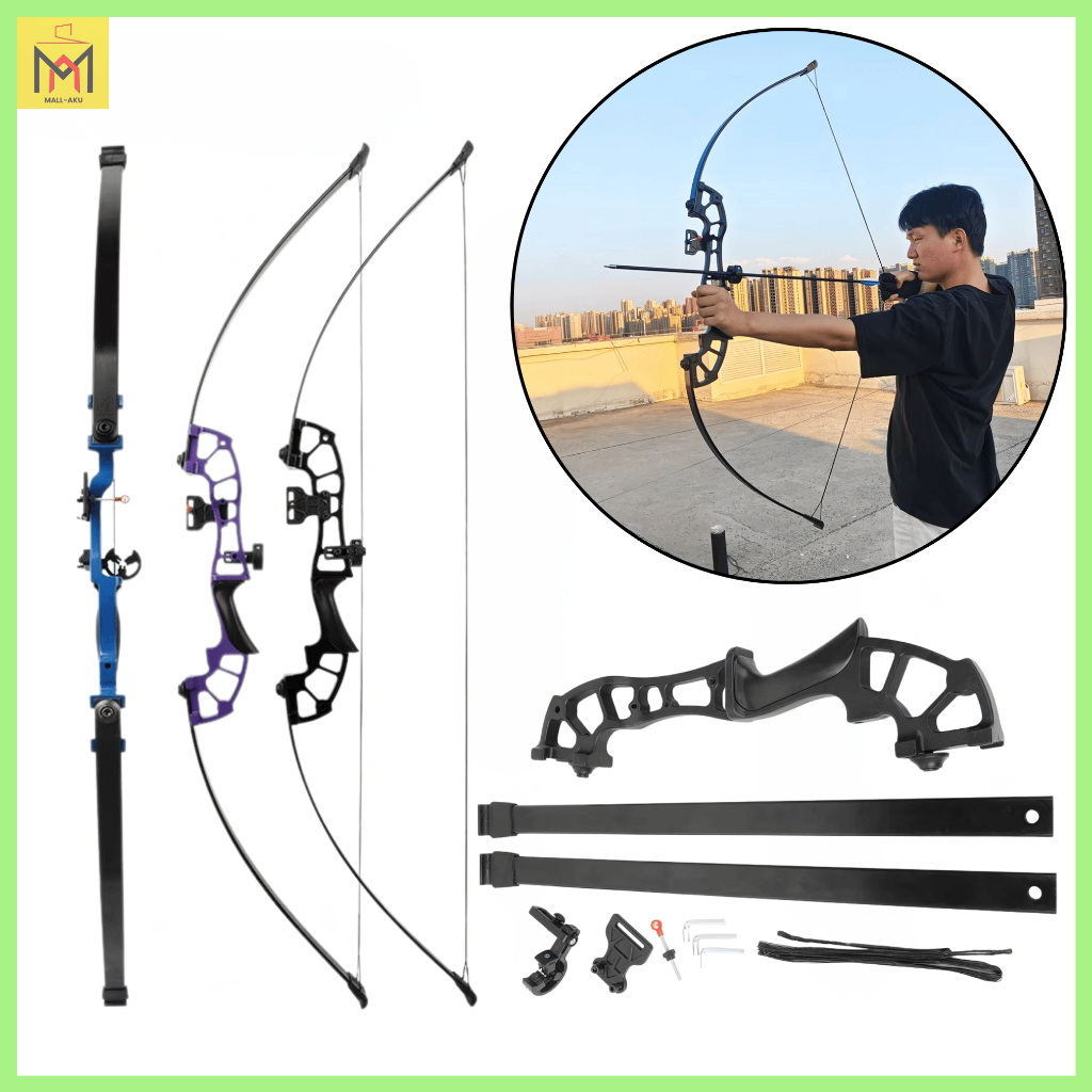 Set Busur Panah Magnesium Aluminium Alloy Strength Hunting Archery Bow
