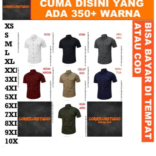 READY STOCK REALPIC GRAYWOLF CORATCORETUDIO Hem Cowok Kemeja Pria Jumbo Big Size Formal Casual PDL P