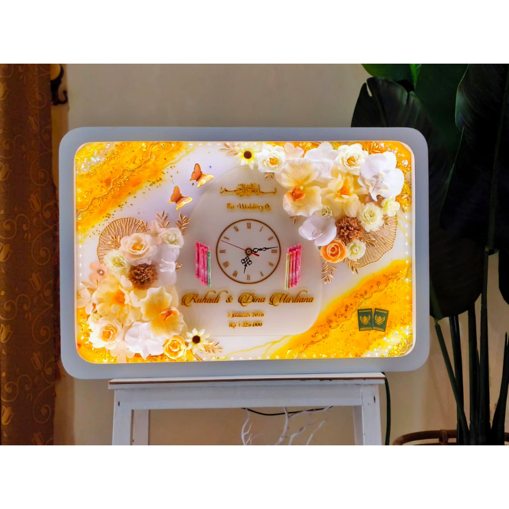 Mahar Nikah resin/mahar pernikahan Resin/mahar akrilik/mahar jam/mahar aesthetic