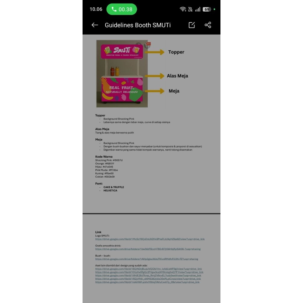 booth knock down/ gerobak es buah