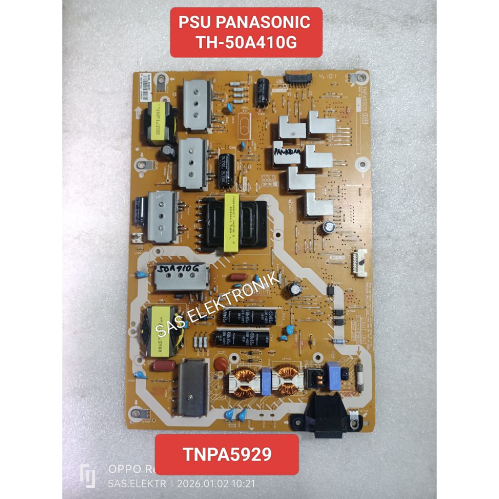 PSU POWER SUPPLY REGULATOR TV LED PANASONIC 50 INCH TH-50A410G TH-50A410 G TNPA5929