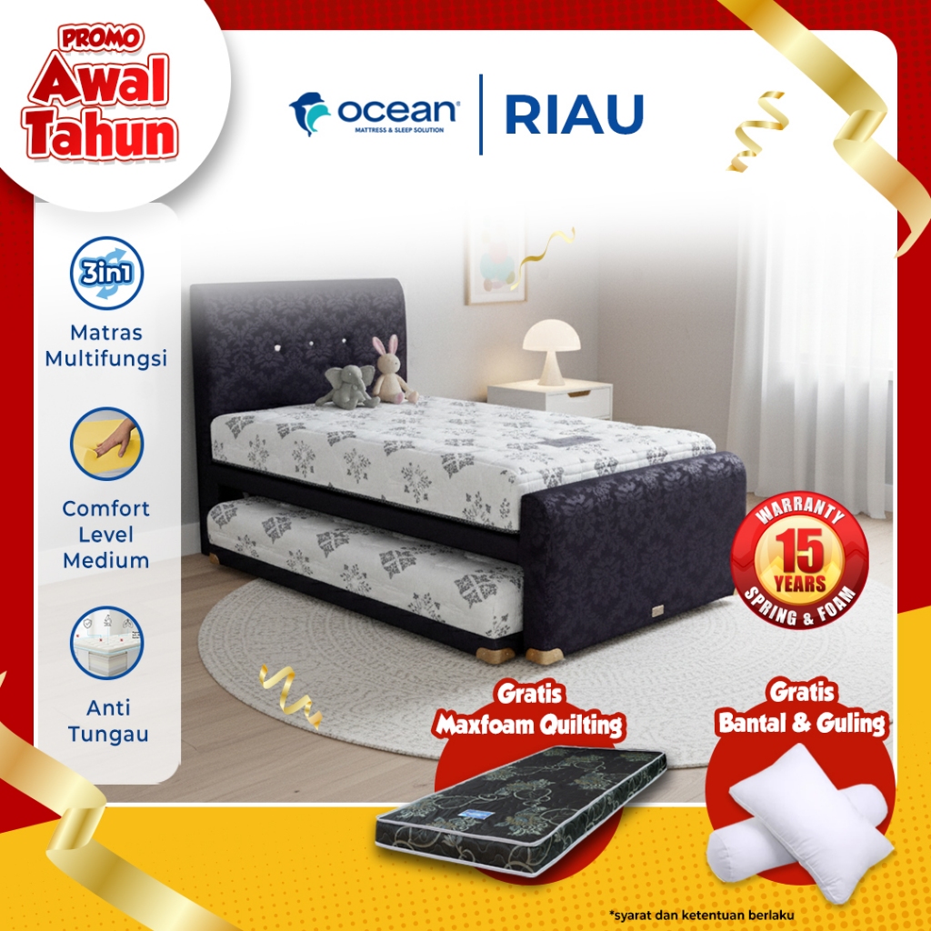 OCEAN SPRINGBED - 2 IN 1 / KASUR DORONG / MATRAS ANAK / BED DORONG 3 IN 1 PASSIONATE 120 BY OCEAN