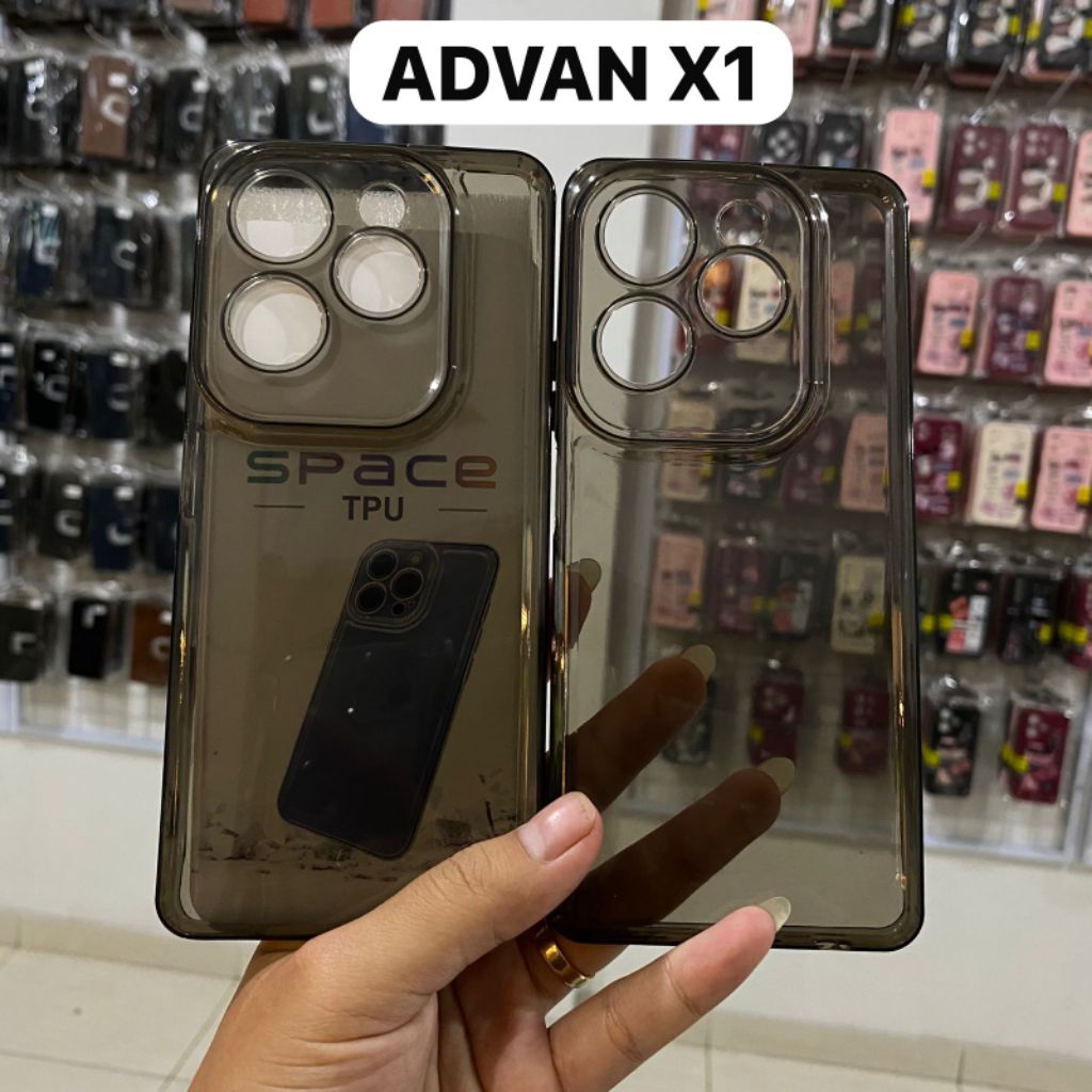 SOFTCASE SPACE TPU GREY/ BENING AIRBAG TRANSPARAN PERSAMAAN COMPATIBLE ADVAN X1