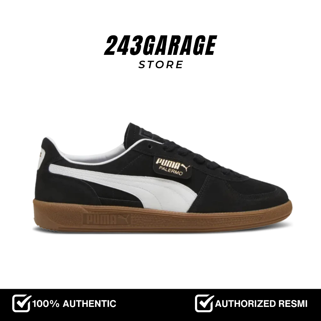 Puma Palermo Black White Gum Suede Resmi