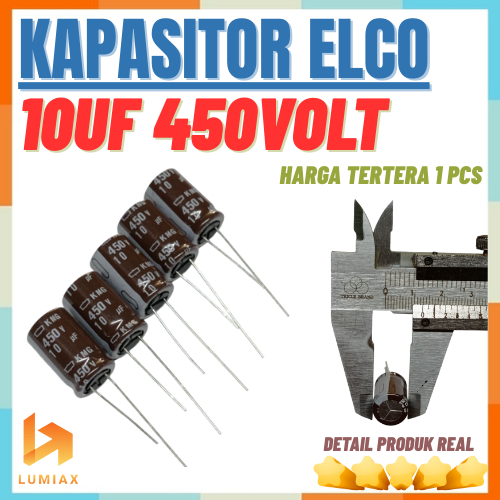 Elco 450V 10UF Kapasitor Elco 450V 10UF