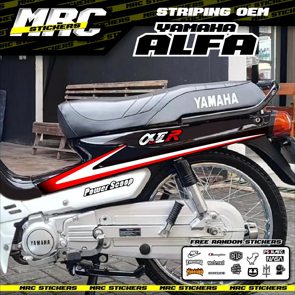 STRIPING STIKER SKOTLET OEM ORIGINAL YAMAHA ALFA D1 COD