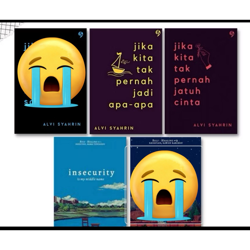 Buku Pengembangan Diri Preloved By Alvi Syahrin (Jika Kita Tak Pernah Jatuh Cinta, Insecurity, Jika 