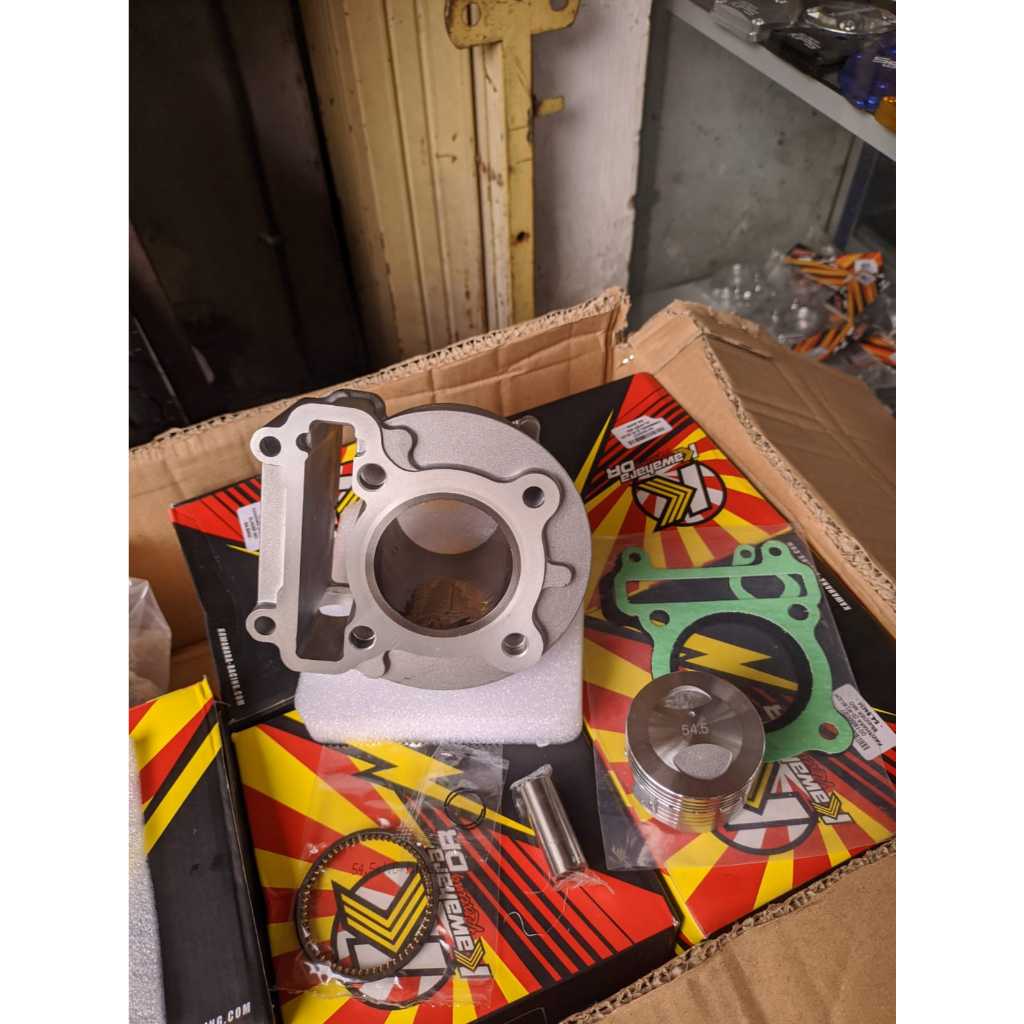 CYILINDER BLOCK BLOK KAWAHARA RACING DR 54,5 54 5 MM MIO SOUL SPORTY NOUVO SETT PISTON PAKING ORIGIN