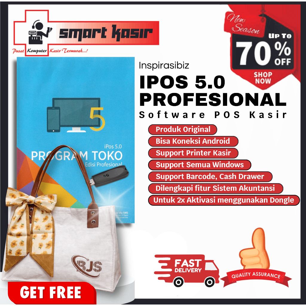 Program Kasir Toko IPOS 5.0 Profesional (Dongle Edition) | Program Kasir IPOS 5 Profesional DONGLE |