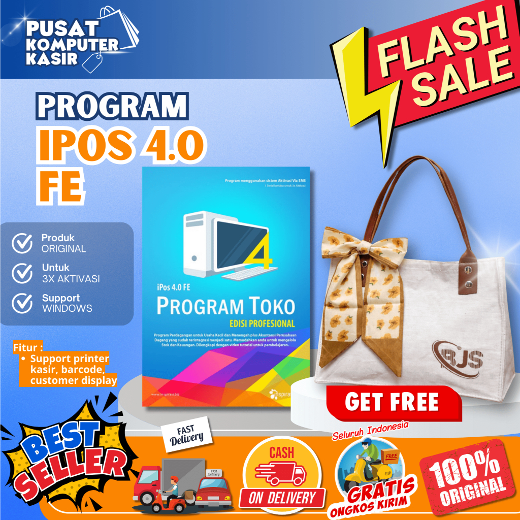 Program Kasir Toko IPOS 4 FE | Program Kasir IPOS 4 FINAL EDITION | Program Kasir Toko Sembako | Pro