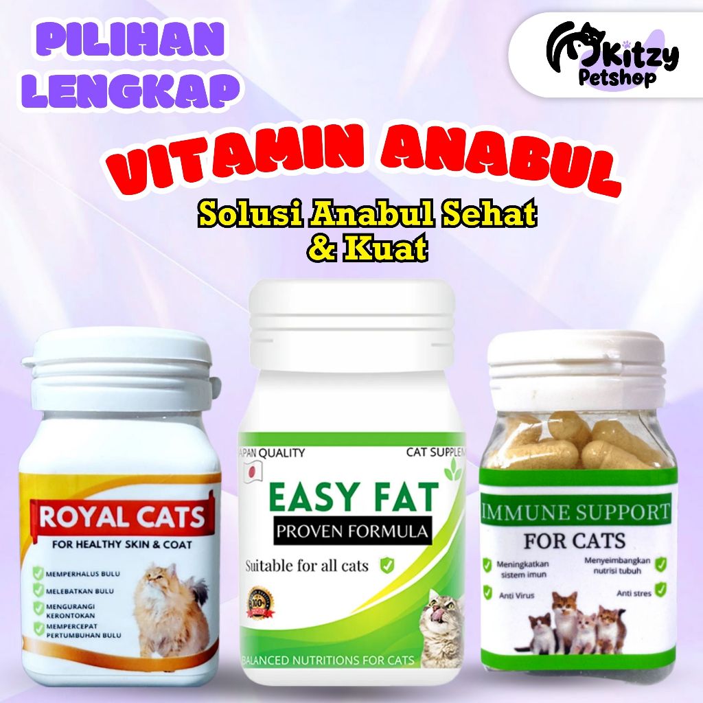 VITAMIN KUCING LENGKAP BULU GEMUK & SUPLEMEN AMPUH UNTUK ANABUL KITZY