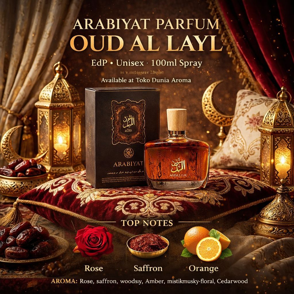 Arabiyat Parfum Oud Al Layl Edp Perfum Unisex 100ml Spray Aroma Tahan Lama