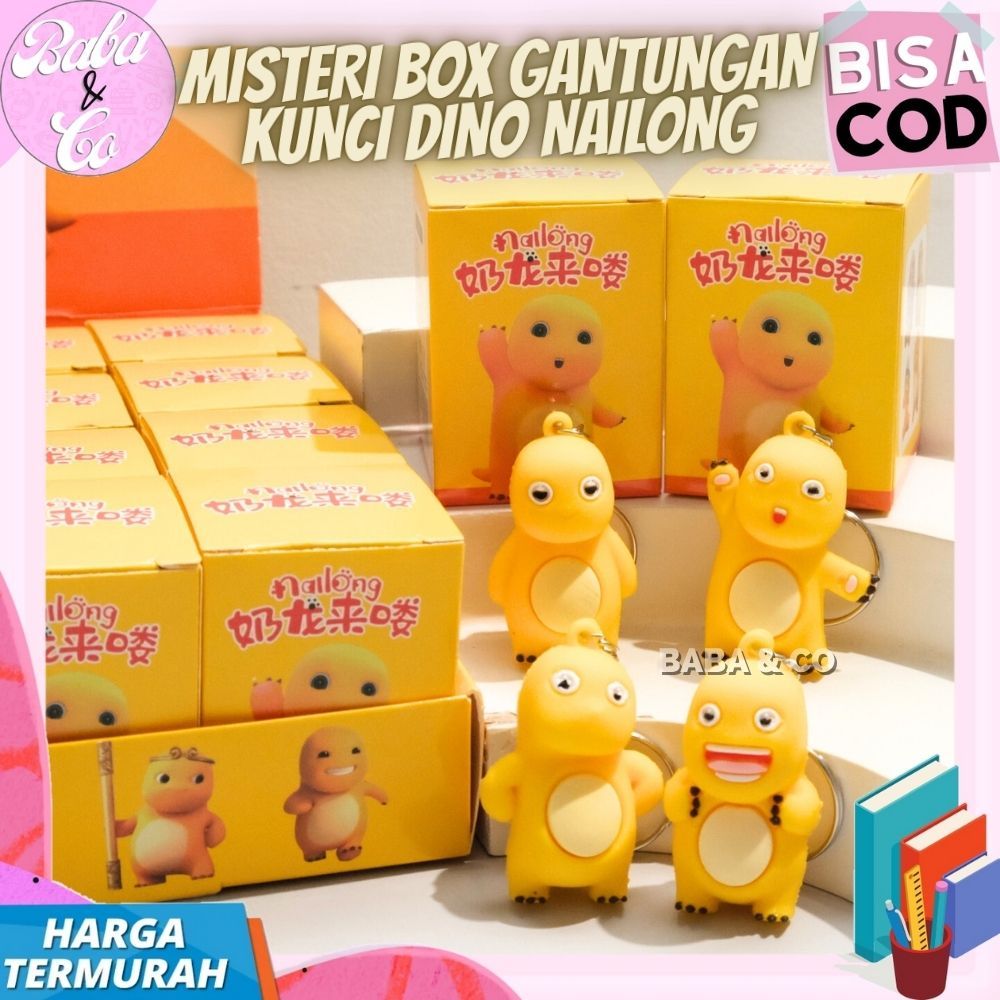 MISTERI BOX GANTUNGAN KUNCI NAILONG DINO IMUT BLIND BOX NAILONG MYSTERY BOX NAILONG DINO LUCU GANTUN