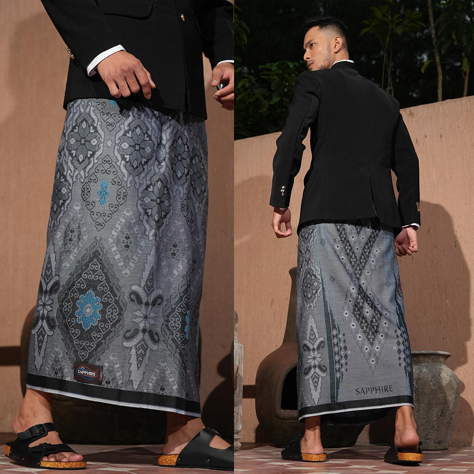 Sarung Sapphire Premium SKJ Kawung Jacquard