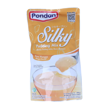 Pondan Puding Mix Silky Mangga 100g – Bubuk Puding Siap Pakai & Praktis – Tekstur Lembut & Rasa Mang