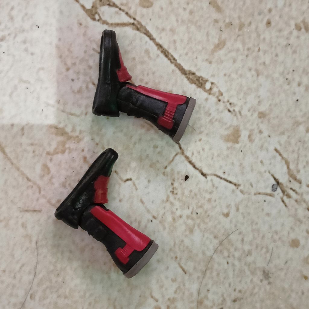 boot sepatu gijoe gi joe red ninja part kitbash mainan action figure