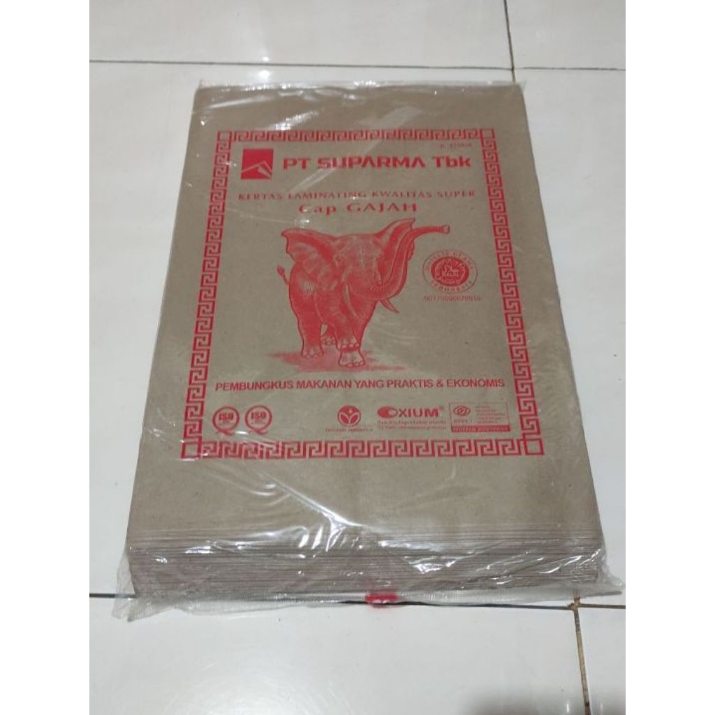 kertas nasi coklat isi 250 lembar