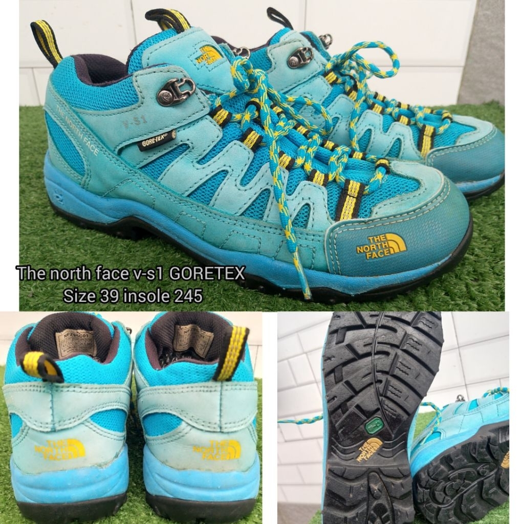 Sepatu hiking outdoor trekking trail runn TNF GORETEX size 39 insole 245