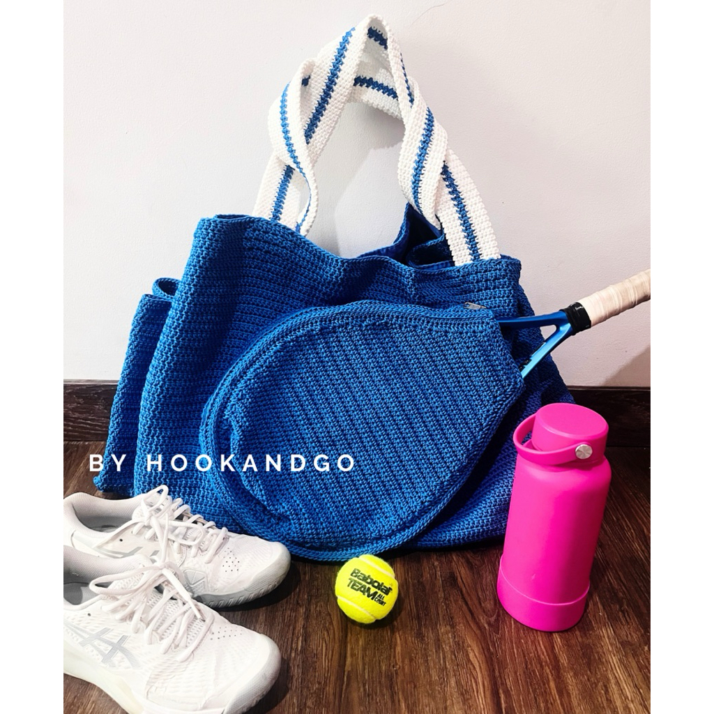 tas tennis rajut / TENNIS BAG CROCHET / TAS TENNIS RAJUT/ TAS PADEL