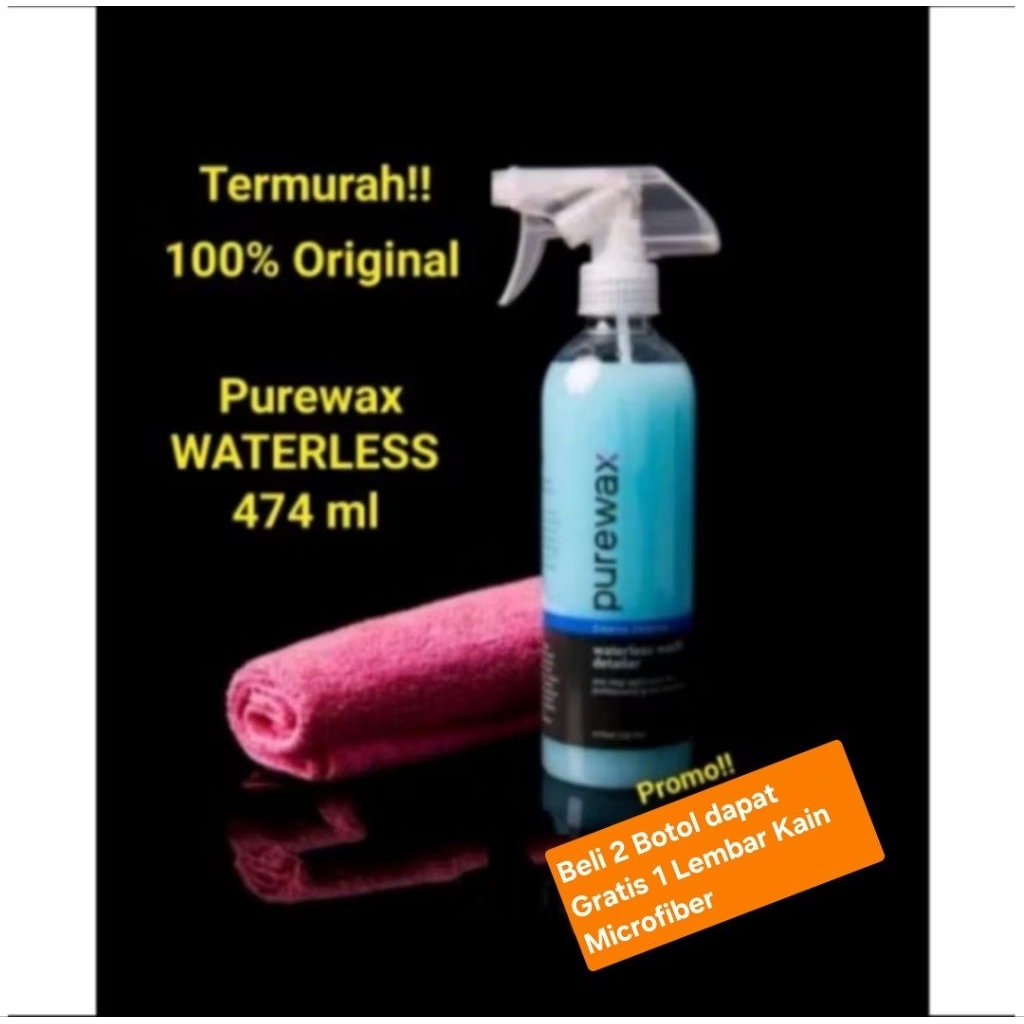 PUREWAX WATERLESS 474 ML PEMBERSIH MOBIL DAN MOTOR
