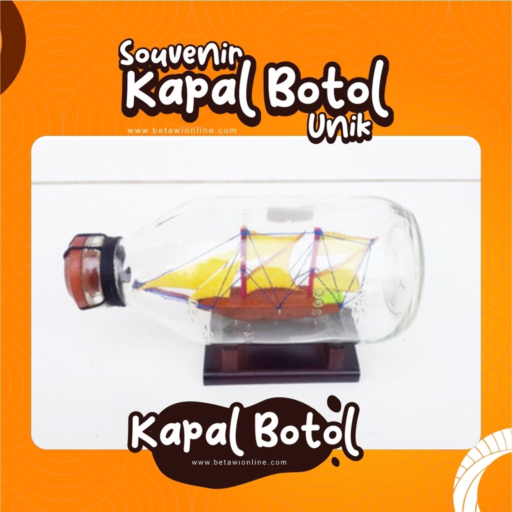 Souvernir Murah Kapal Botol Kaca / Hiasan Miniatur Pajangan Meja Koleksi Unik / Hiasan Perahu dalam 