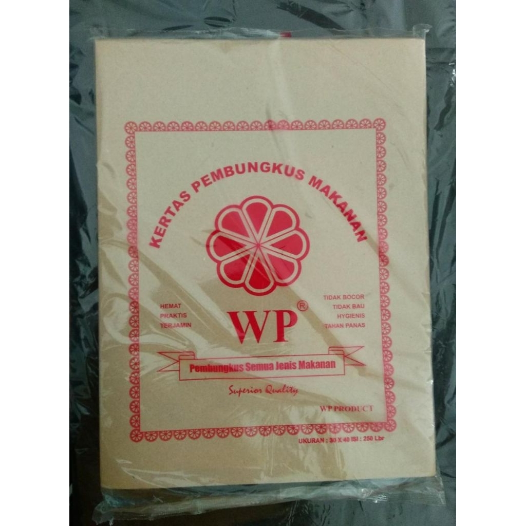 Kertas makan WP merah  Kertas pembungkus makanan