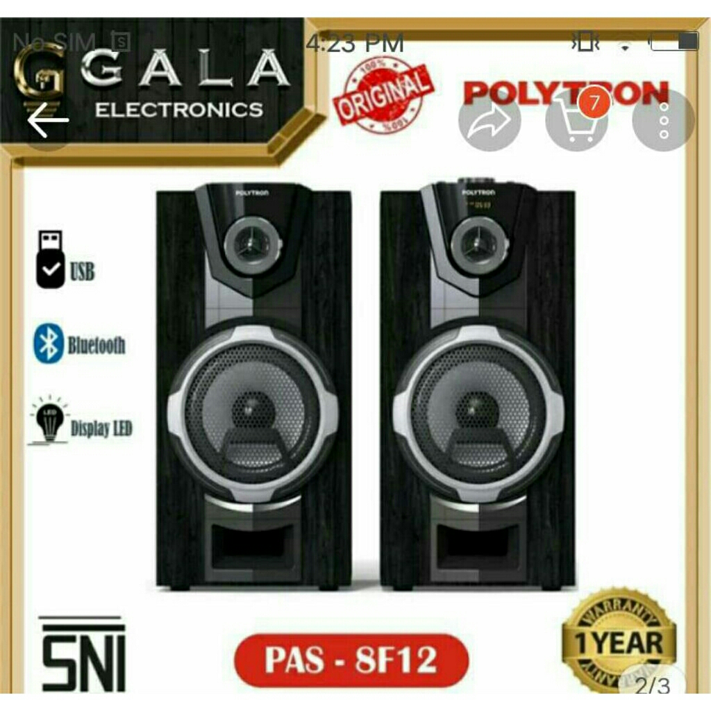speaker aktif Polytron pas 8f12