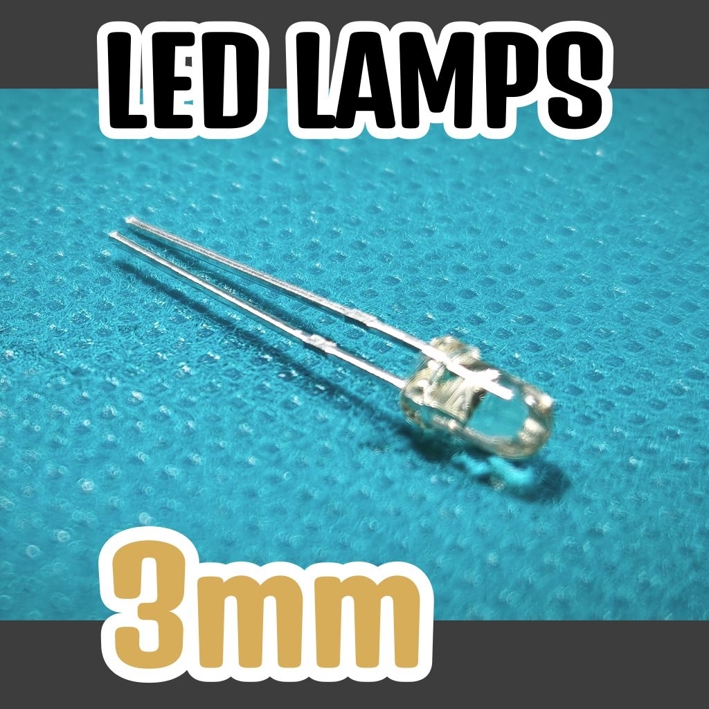 Led LAMPS lampu led 3mm warna MERAH dan PUTIH 3 mm
