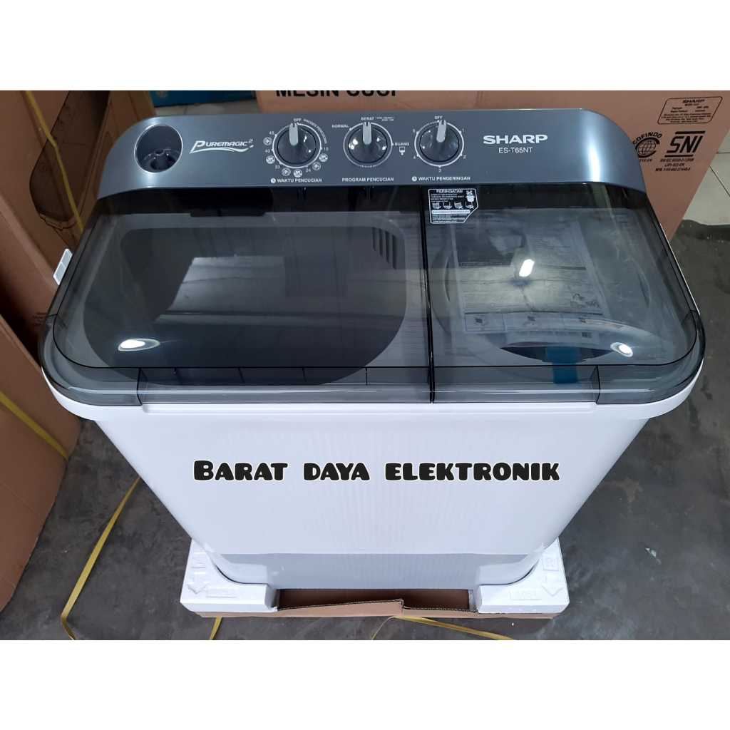 Mesin Cuci Sharp 2 tabung ES-65NT Sharp Puremagic Low Watt