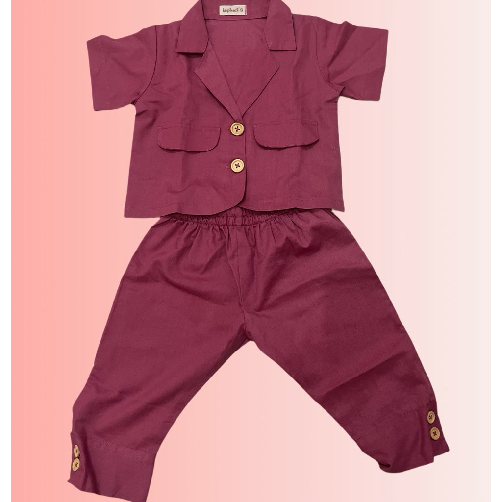 setelan blazer anak perempuan preloved