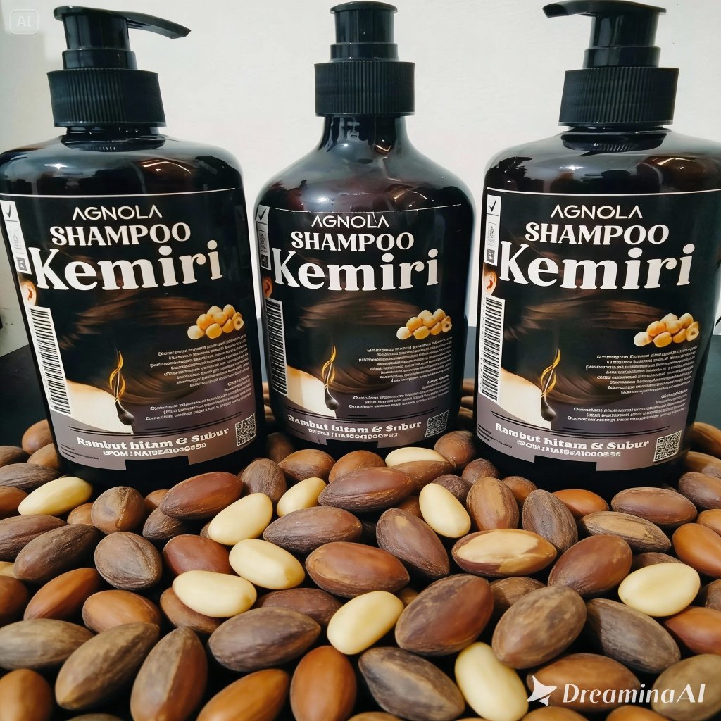 sampo kemiri asli penumbuh rambut dan penghilang uban alami